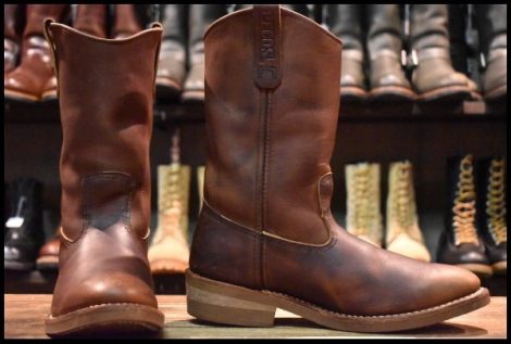 【8.5E 良品 08年】レッドウィング 8159 ペコス 茶 ブラウン アンバー ハーネス プルオン 1155 ブーツ redwing pecos HOPESMORE