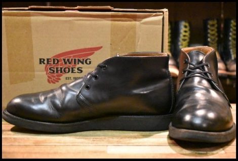 【10D 箱付 良品 17年】レッドウィング 9196 ポストマン チャッカ 黒 ブラック シャパラル 短靴 編み上げ ブーツ redwing HOPESMORE
