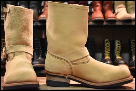 【8D 良品 07年】レッドウィング 8268 スエード エンジニア ホーソーンアビレーンラフアウト スチールトゥ ブーツ redwing HOPESMORE