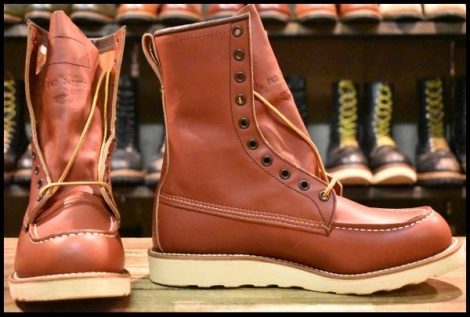 【8.5D 箱付 未使用 犬タグ復刻 18年】レッドウィング 8877 ロング アイリッシュセッター ブーツ 赤茶 オロラセット redwing HOPESMORE