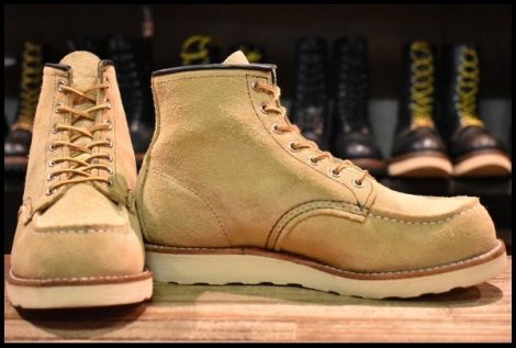 【7E 良品 犬タグ復刻 21年】レッドウィング 8173 スエード アイリッシュセッター ラフアウト モックトゥ ブーツ redwing HOPESMORE