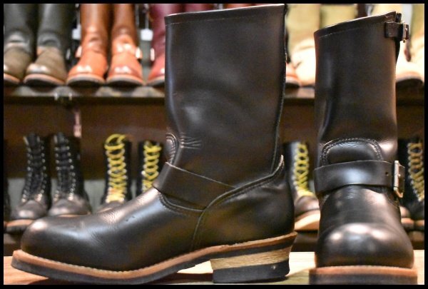 【9D 良品 20年】レッドウィング 2268 エンジニア 黒 ブラッククローム スチールトゥ ブーツ redwing HOPESMORE