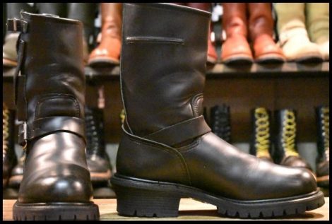 【8D 箱付 美品 PT91刺繍】レッドウィング 8280 ナイフポケット エンジニア 黒 ブラッククローム 2268 ブーツ redwing HOPESMORE