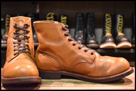【9.5D 良品 13年】レッドウィング 8011 アイアンレンジ マンソン ホワイト アッシュセトラー キャップトゥ ブーツ redwing HOPESMORE