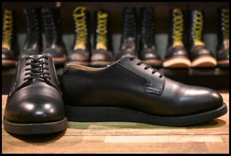 【8D 美品 15年】レッドウィング 101 ポストマン シューズ 黒 ブラック シャパラル 短靴 ブーツ redwing HOPESMORE