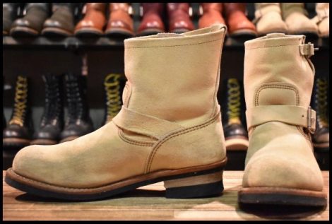 【10D 良品 11年】レッドウィング 2965 ショート スエードエンジニア ホーソーンアビレーンラフアウト ブーツ redwing HOPESMORE