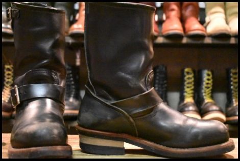 【6.5D 良品 08年】レッドウィング 2268 エンジニア 黒 ブラッククローム スチールトゥ ブーツ redwing HOPESMORE