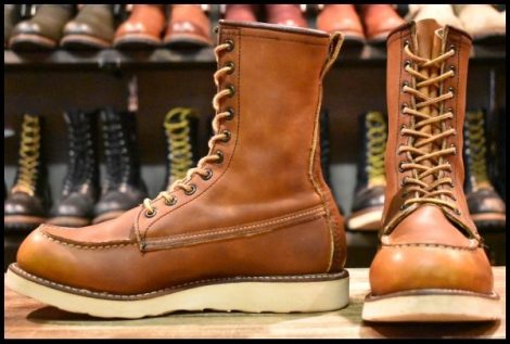 【7.5EE 良品 サイド羽タグ 00年】レッドウィング 877 ロング アイリッシュセッター 茶 オロイジナル 編み上げ ブーツ redwing HOPESMORE