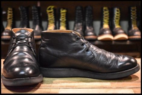 【8.5D 良品】レッドウィング 9196 ポストマン チャッカ 黒 ブラック シャパラル 短靴 ローカット ブーツ redwing HOPESMORE