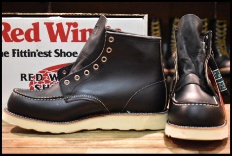 【9.5E 箱付 DEAD 羽タグ 97年】レッドウィング 8179 アイリッシュセッター 黒 ブラッククローム モックトゥ ブーツ redwing HOPESMORE