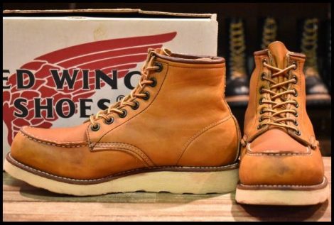 【8E 箱付 良品 羽タグ 97年】レッドウィング 875 アイリッシュセッター 茶 オロイジナル モックトゥ 編み上げ ブーツ redwing HOPESMORE