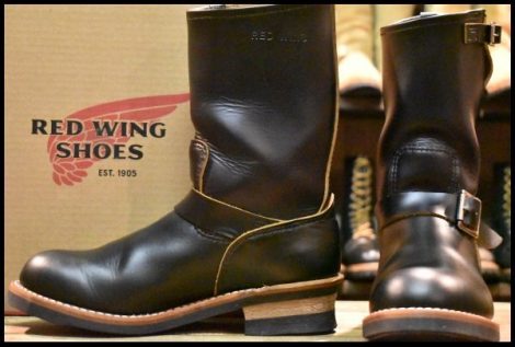 【8D 箱付 美品 25年】レッドウィング 2966 ブラック クローンダイク エンジニア 茶芯 黒 ブーツ redwing 9268 HOPESMORE