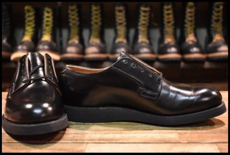 【6.5D 箱付 DEAD 旧羽タグ 90’S】レッドウィング 101 ポストマン シューズ ブラック シャパラル ビンテージ ブーツ redwing HOPESMORE