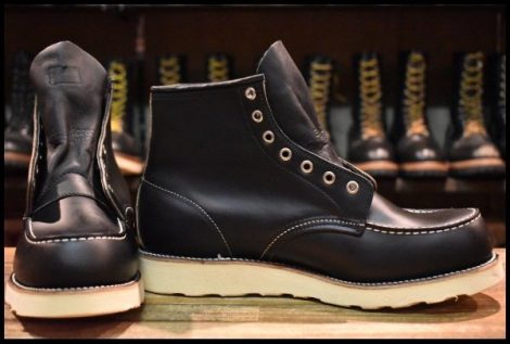 【9.5E 箱付 DEAD 羽タグ 97年】レッドウィング 8179 アイリッシュセッター 黒 ブラッククローム モックトゥ ブーツ redwing HOPESMORE