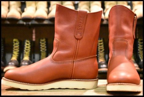 【8.5E 美品 18年】レッドウィング 8866 ペコス 赤茶 オロラセット プルオン ブーツ redwing pecos HOPESMORE