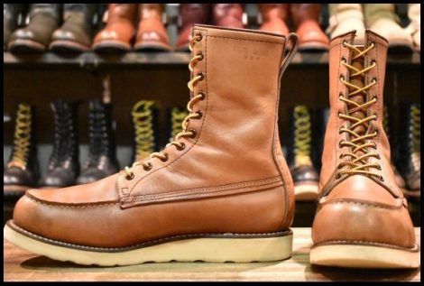 【9.5EE 良品 AMERICAタグ スクエアステッチ 79年11月刻印】レッドウィング 877 ロング アイリッシュセッター オロラセット HOPESMORE