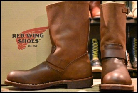 【8D 箱付 未使用 13年】レッドウィング 2991 エンジニア アンバーハーネス 茶 ブラウン スチールトゥ 国内未発売 ブーツ redwing HOPESMOR