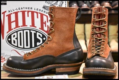 【8E 箱付 美品】WHITE’S ホワイツ スモークジャンパーLTT 325CLTT ブラック×ディストレスドラフアウト 編み上げ ブーツ HOPESMORE