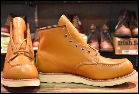 【11E 未使用 12年】レッドウィング 9875 アイリッシュセッター ゴールドラセット モックトゥ レースアップ ブーツ redwing HOPESMORE
