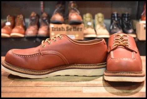 【9.5D 美品 17年】レッドウィング 8103 オックスフォード 赤茶 オロラセット モックトゥ ローカット 短靴 ブーツ redwing HOPESMORE