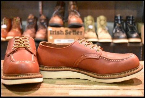 【9.5D 美品 17年】レッドウィング 8103 オックスフォード 赤茶 オロラセット モックトゥ ローカット 短靴 ブーツ redwing HOPESMORE