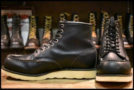 【10EE 良品 犬タグ】レッドウィング 8179 アイリッシュセッター 黒 ブラッククローム モックトゥ 編み上げ ブーツ redwing HOPESMORE