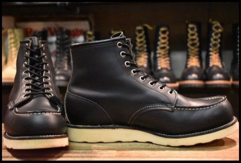 【10EE 良品 犬タグ】レッドウィング 8179 アイリッシュセッター 黒 ブラッククローム モックトゥ 編み上げ ブーツ redwing HOPESMORE