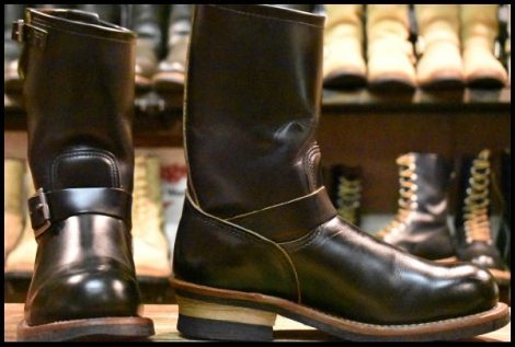 【7.5D 美品 14年】レッドウィング 9268 エンジニア 黒 ブラック クローンダイク スチールトゥ ブーツ redwing HOPESMORE