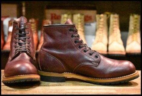 【7.5D 良品 08年】レッドウィング 9011 ベックマン ブラックチェリー フェザーストーン 編み上げ レースアップ ブーツ redwing HOPESMORE