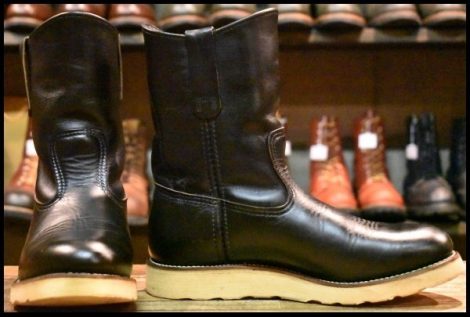 【7E 美品 羽タグ 97年】レッドウィング 8169 ペコス 黒 ブラッククローム プルオン クッションソール ブーツ redwing pecos HOPESMORE