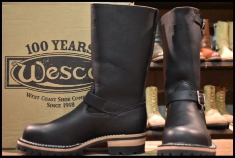 【7.5E 箱付 美品 22年】WESCO ウエスコ カスタムボス 11インチハイト ブラック 黒 ビブラム100 スチールトゥ ブーツ BOSS HOPESMORE