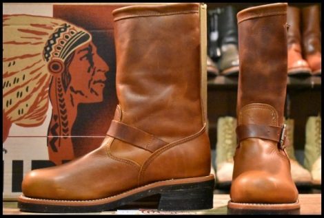 【8E 箱付 未使用 黒タグ】Chippewa チペワ エンジニア 1901M05 茶 タンレネゲード ブラウン 11インチ スチールトゥ ブーツ HOPESMORE
