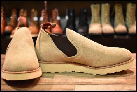 【7E 箱付 DEAD 90’S】レッドウィング 8148 ロメオ サイドゴア タンラフアウト ローカット 短靴 ベージュ ブーツ redwing HOPESMORE