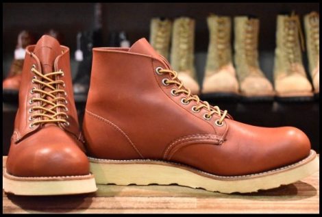 【7.5D 箱付 美品 犬タグ 98年】レッドウィング 8166 アイリッシュセッター 赤茶 オロラセット プレーントゥ ブーツ redwing HOPESMORE