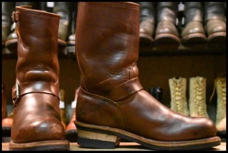 【7D 箱付 良品 100周年限定 04年】レッドウィング 8258 エンジニア ホーウィン クロムエクセル 茶 ブラウン ブーツ redwing HOPESMORE