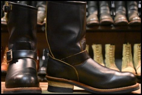 【7.5D 良品 19年】レッドウィング 9268 エンジニア 黒 ブラック クローンダイク スチールトゥ プルオン ブーツ redwing HOPESMORE