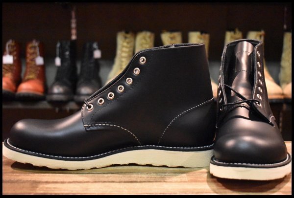 【10D 未使用 25年】レッドウィング 8165 アイリッシュセッター 黒 ブラッククローム プレーントゥ 編み上げ ブーツ redwing HOPESMORE