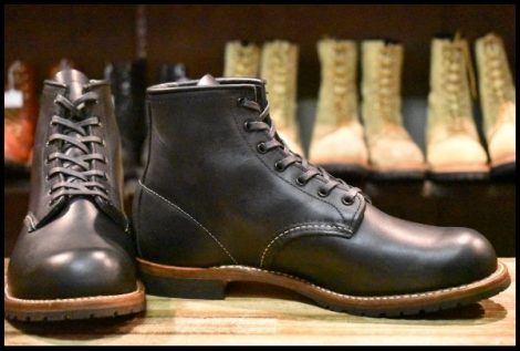 【9D 箱付 美品 16年】レッドウィング 9160 ブラックスミス TYPE-B 黒 ブラック プレーントゥ ベックマン ブーツ redwing HOPESMORE