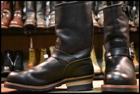 【7.5D 良品 PT91プリント】レッドウィング 8270 ナイフポケット エンジニア ブーツ 黒 ブラック スチールトゥ redwing HOPESMORE