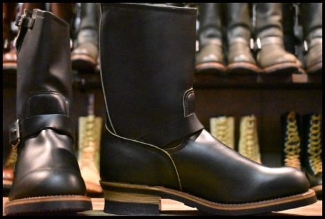 【9.5D DEAD PT91プリント 95年】レッドウィング 2268 エンジニア 黒 ブラッククローム スチールトゥ ブーツ redwing HOPESMORE