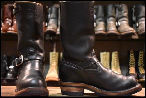 【7D 箱付 良品 08年】WESCO ウエスコ カスタムボス ブラック 黒 ビブラム430ダブル エンジニア ブーツ BOSS HOPESMORE