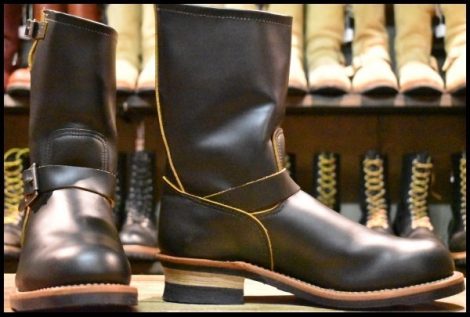 【9.5D 美品 16年】レッドウィング 9268 エンジニア 黒 ブラック クローンダイク スチールトゥ ブーツ redwing HOPESMORE