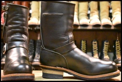 【9D 美品 PT99刺繍】レッドウィング 8270 ナイフポケット エンジニア ブラック 黒 スチールトゥ ブーツ redwing HOPESMORE