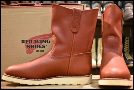 【9.5E 箱付 未使用 18年】レッドウィング 8866 ペコス 赤茶 オロラセット プルオン ブーツ redwing pecos HOPESMORE
