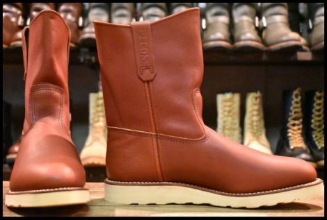 【9.5E 箱付 未使用 18年】レッドウィング 8866 ペコス 赤茶 オロラセット プルオン ブーツ redwing pecos HOPESMORE