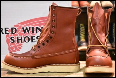 【8.5D 箱付 未使用 犬タグ復刻 18年】レッドウィング 8877 ロング アイリッシュセッター ブーツ 赤茶 オロラセット redwing HOPESMORE