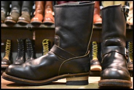 【10.5D 良品 PT91プリント】レッドウィング 2268 エンジニア ブラッククローム スチールトゥ プルオン ブーツ redwing HOPESMORE