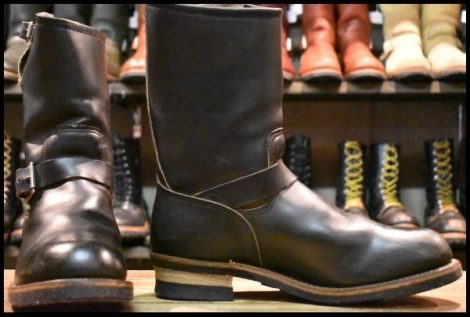 【10.5D 良品 PT91プリント】レッドウィング 2268 エンジニア ブラッククローム スチールトゥ プルオン ブーツ redwing HOPESMORE