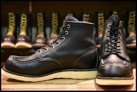 【8E 良品 10年】レッドウィング 8179 アイリッシュセッター 黒 ブラッククローム モックトゥ 編み上げ ブーツ redwing HOPESMORE