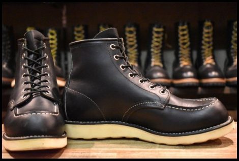 【8E 良品 10年】レッドウィング 8179 アイリッシュセッター 黒 ブラッククローム モックトゥ 編み上げ ブーツ redwing HOPESMORE